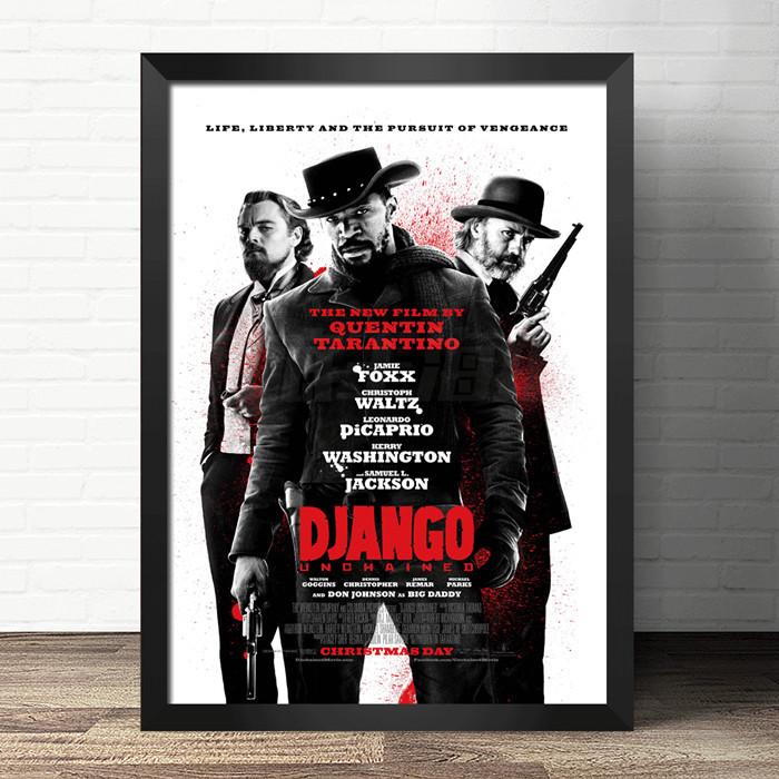 『ジャンゴ 繋がれざる者』Django Unchained 映画ポスター  アートフレーム　壁掛け 額縁透明シート付 34X44cm｜eiwasailsors