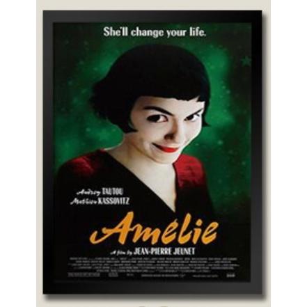 アメリ』 フランス映画ポスター アートフレーム 壁掛け 額縁透明