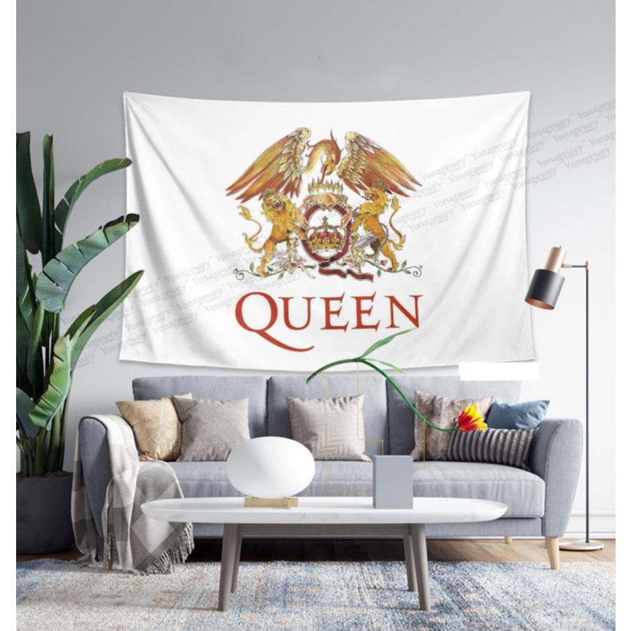 【そいページ】イラン　タペストリー　ラグ　壁掛け　インテリア　ヴィンテージ クイーン Queen ロックバンド タペストリー ポスター 壁掛け 壁飾り 壁
