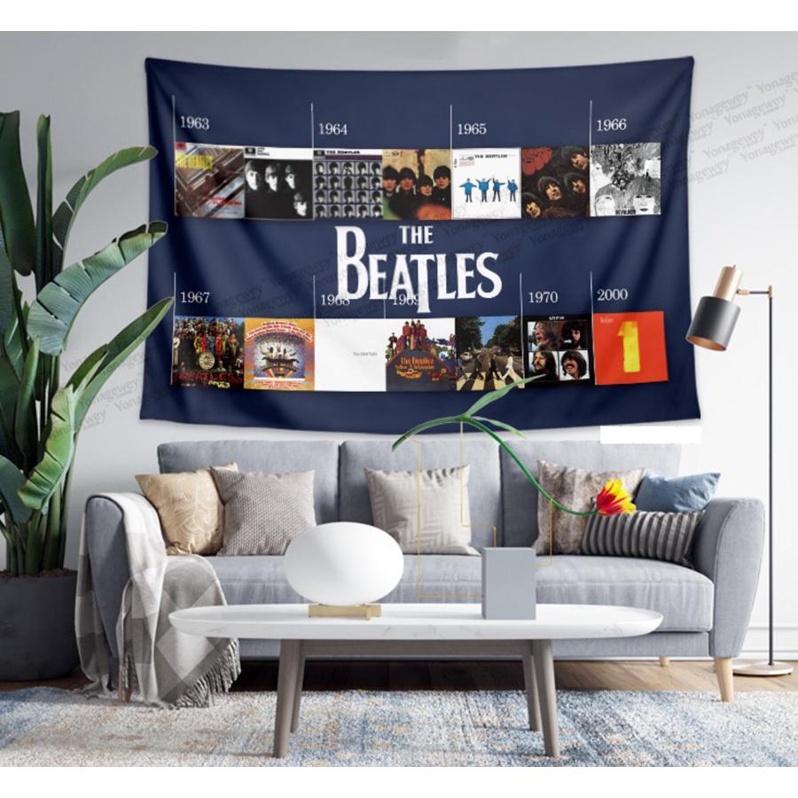 ビートルズ The Beatles  ロックバンド　タペストリー ポスター　壁掛け 壁飾り 　間仕切り　インテリア　撮影背景　厚手　150x100cm（サイズオーダー可能）（Yahoo!・EIWAヤフー店）