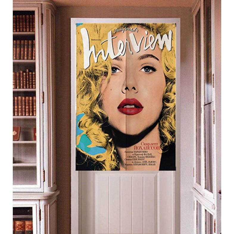 暖簾 のれん スカーレット ヨハンソン雑誌表紙 インテリア シンプル おしゃれ 北欧 85x1cm サイズオーダー可 Ml 068 Eiwaヤフー店 通販 Yahoo ショッピング