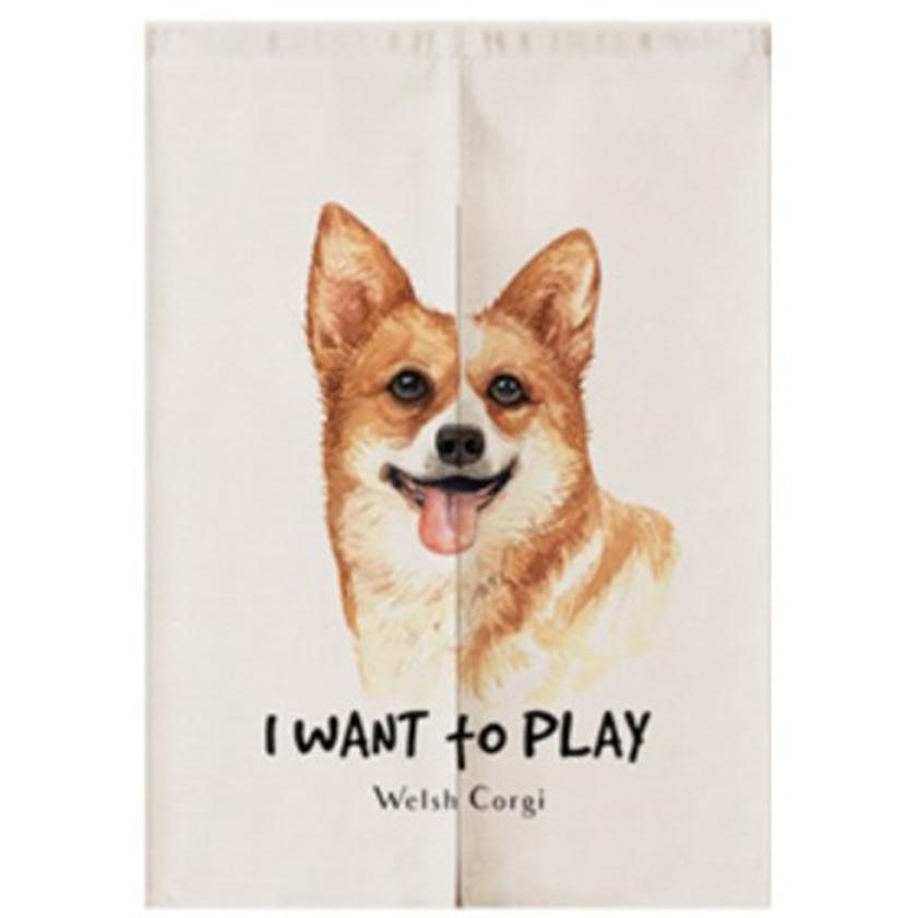 ウェルシュ コーギー Welsh Corgi ペット かわいい 世界の犬 種類 暖簾のれん おしゃれ 北欧 お部屋の飾りに 85x1cm サイズオーダー可 Ml 121 Eiwaヤフー店 通販 Yahoo ショッピング