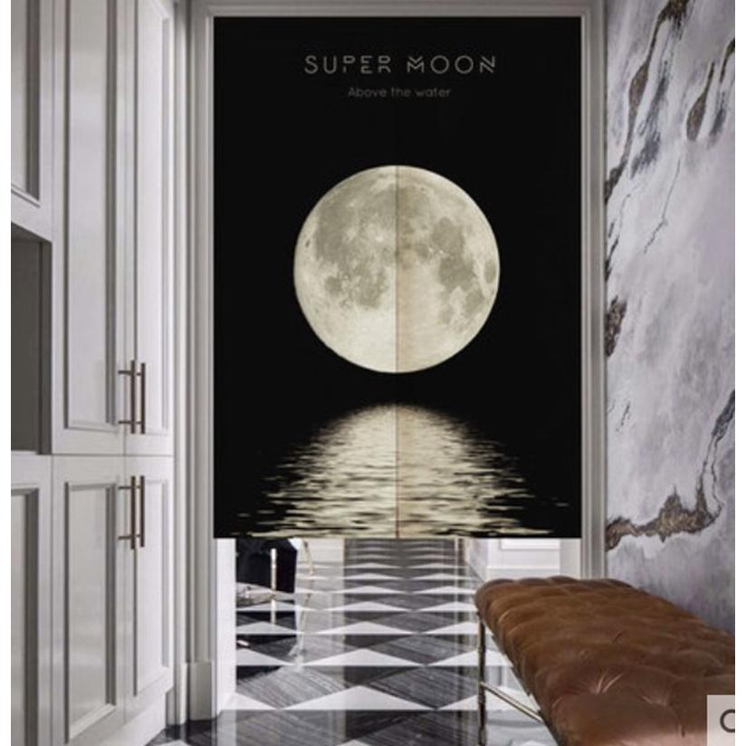 スーパームーン supermoon 月相 月柄 暖簾のれん おしゃれ 北欧 お部屋