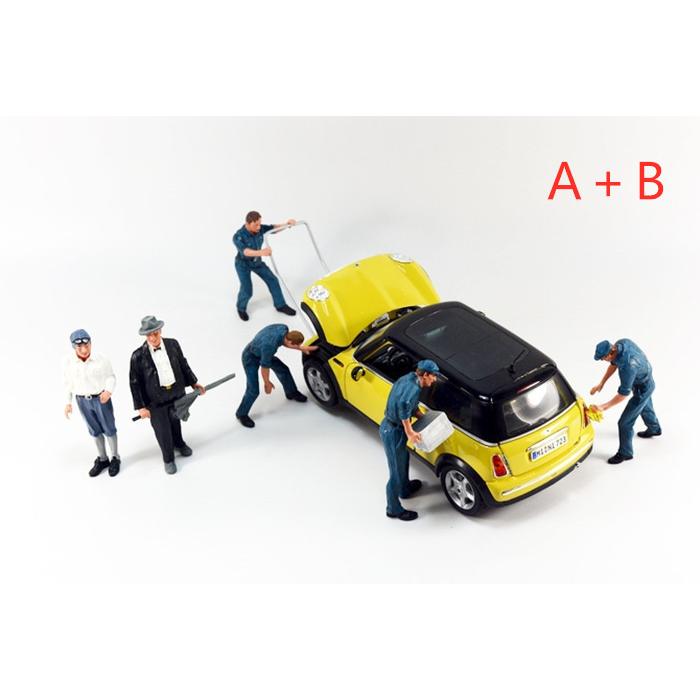 1/18 車修理人形 情景コレクション 人間 人形 人物 人間フィギュア塗装