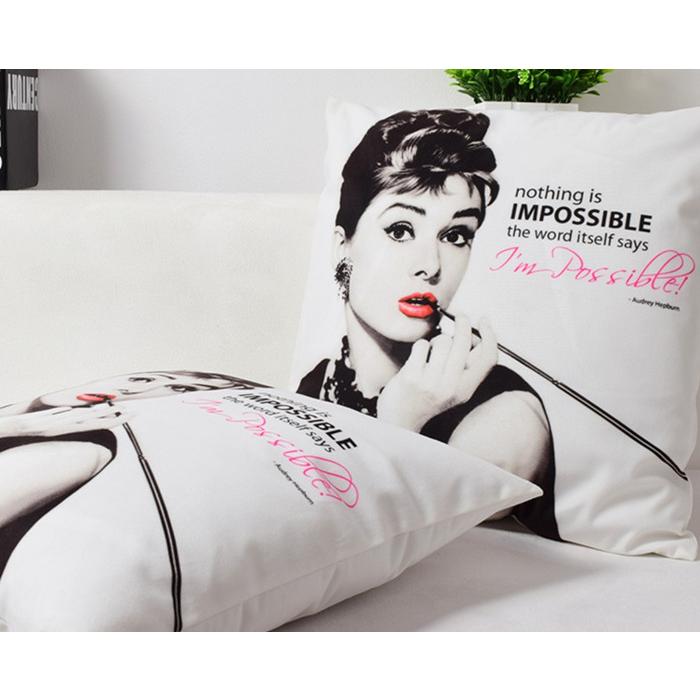 オードリー・ヘプバーン Audrey Hepburn おしゃれ 可愛い クッション
