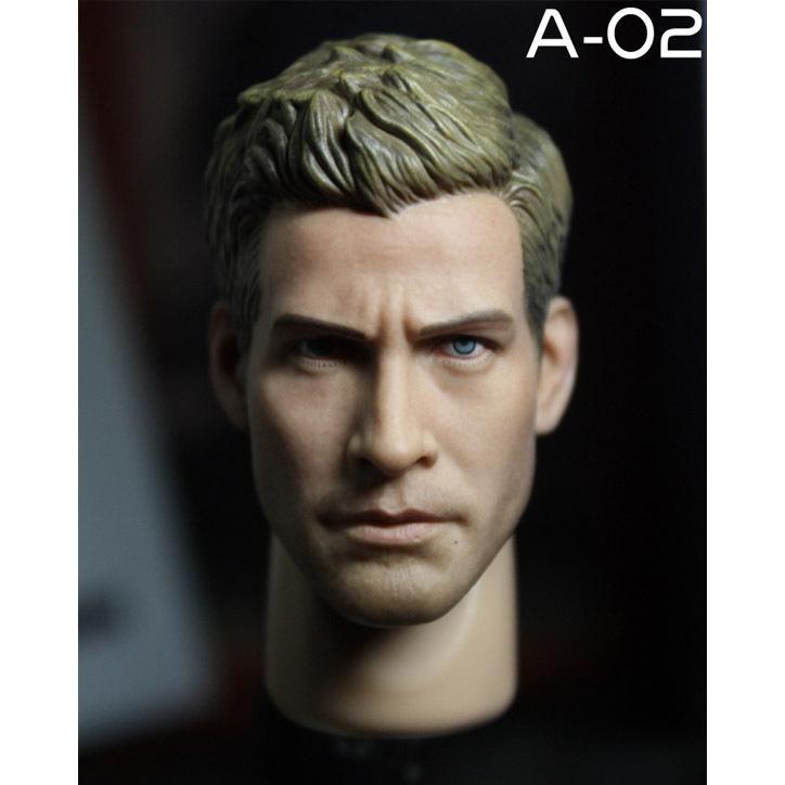 1/6スケール 男性フィギュア用ヘッド 欧米白人 金髪 : EIWAヤフー店