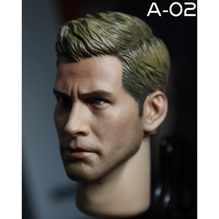 1/6 男性 フィギュア ドール 用カスタムヘッド　確認用 1/6スケール 男性フィギュア用ヘッド 欧米白人 金髪 : EIWAヤフー店