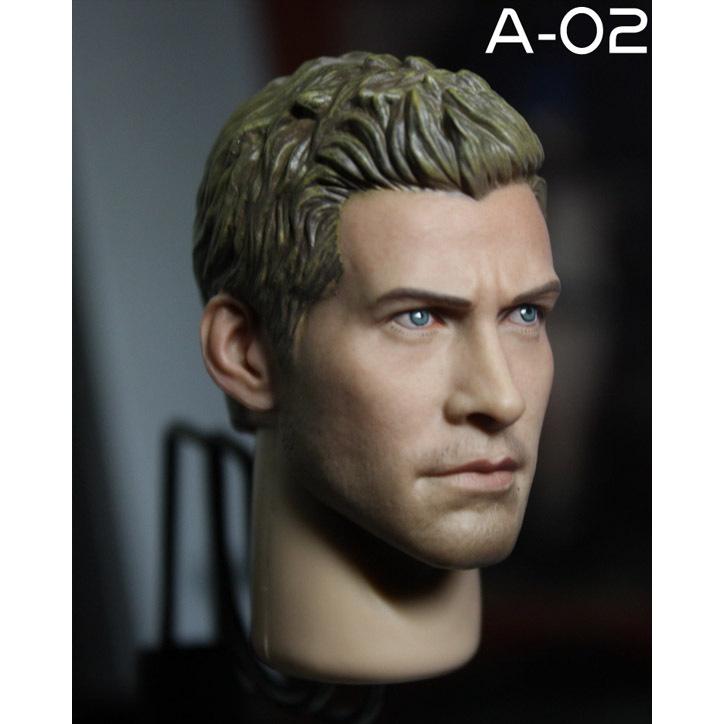 1/6スケール 男性フィギュア用ヘッド 欧米白人 金髪 : EIWAヤフー店