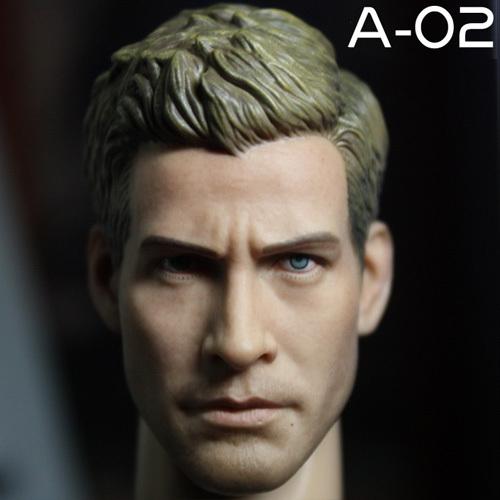 1/6スケール 男性フィギュア用ヘッド 欧米白人 金髪 : EIWAヤフー店