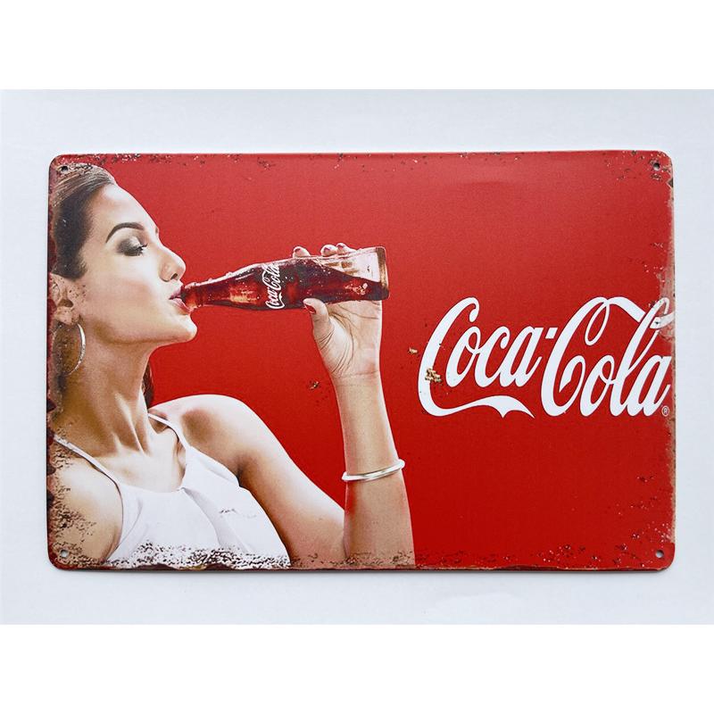 コカコーラ Coca-Cola アメリカ雑貨☆レトロ調☆アメリカンブリキ看板
