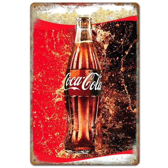 コカコーラ Coca-Cola アメリカ雑貨☆レトロ調☆アメリカンブリキ看板