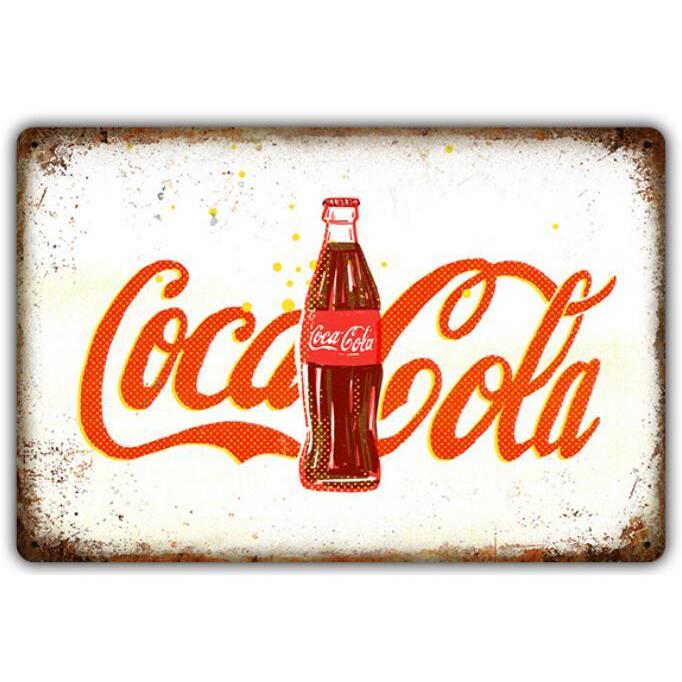 コカコーラ Coca-Cola アメリカ雑貨☆レトロ調☆アメリカンブリキ看板