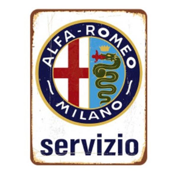 車 アルファロメオ Alfa Romeo☆レトロ調☆メタルサイン アメリカン