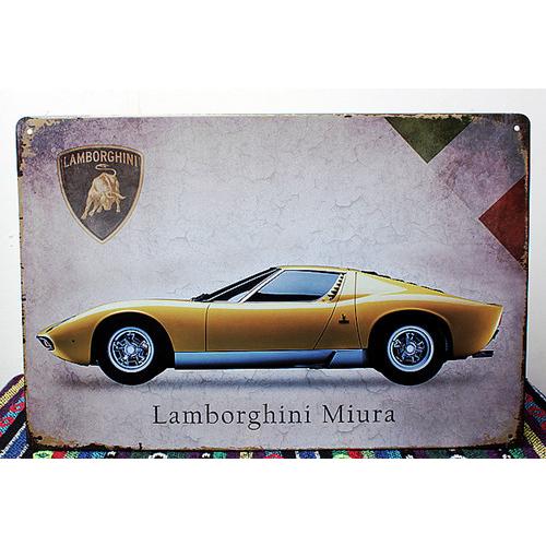 ランボルギーニ lamborghini レトロ調 メタルサイン アメリカ雑貨