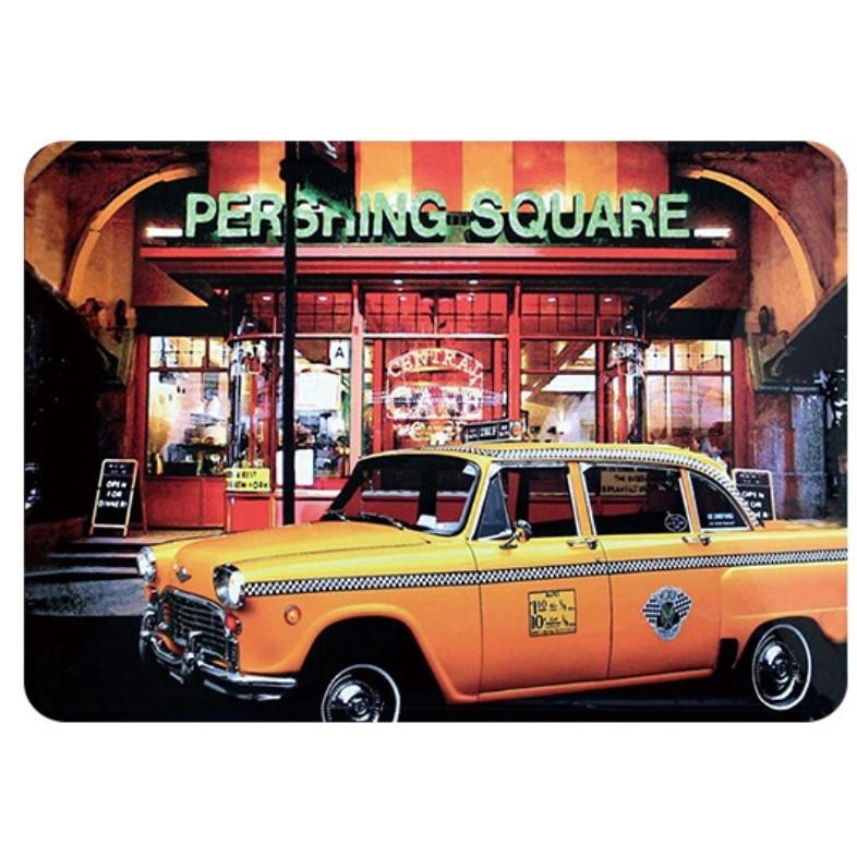 イエロータクシー 車 レトロ調 メタルサイン アメリカ雑貨 ブリキ看板