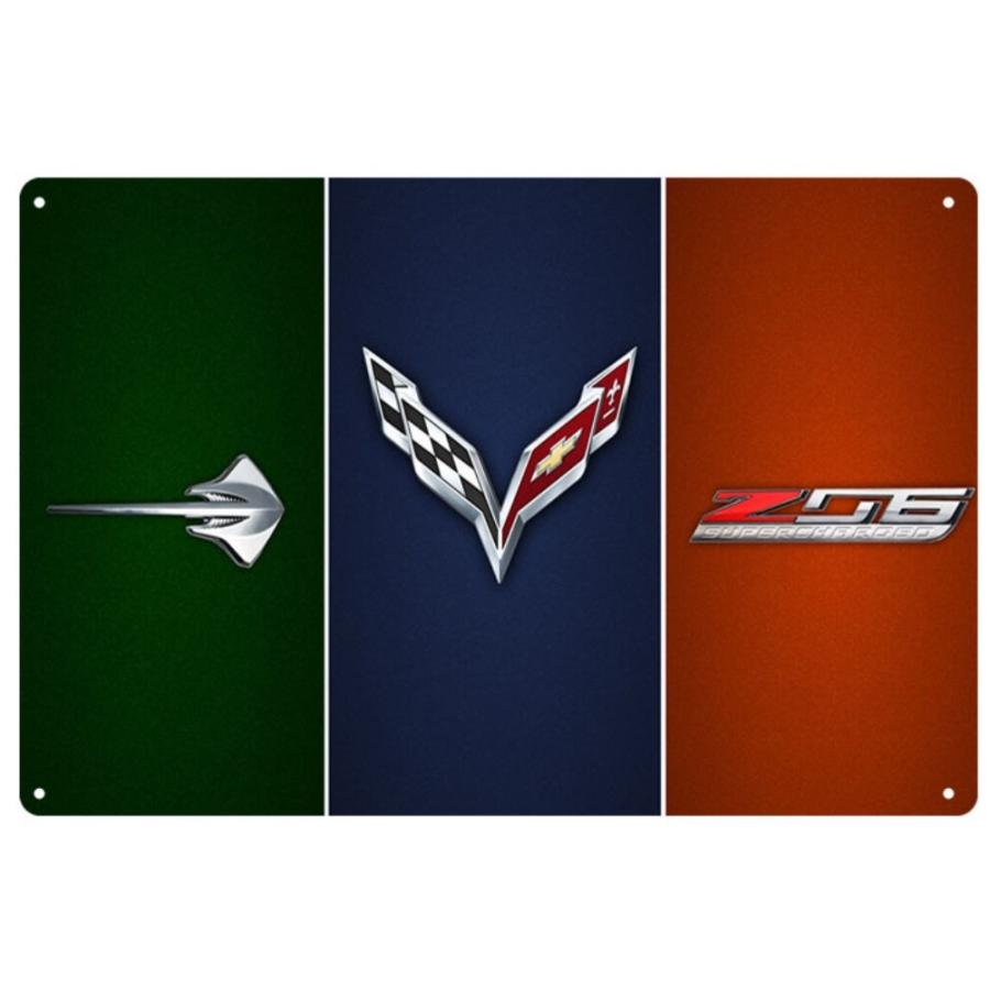 シボレー・コルベット Chevrolet Corvette メタルサイン インテリア 