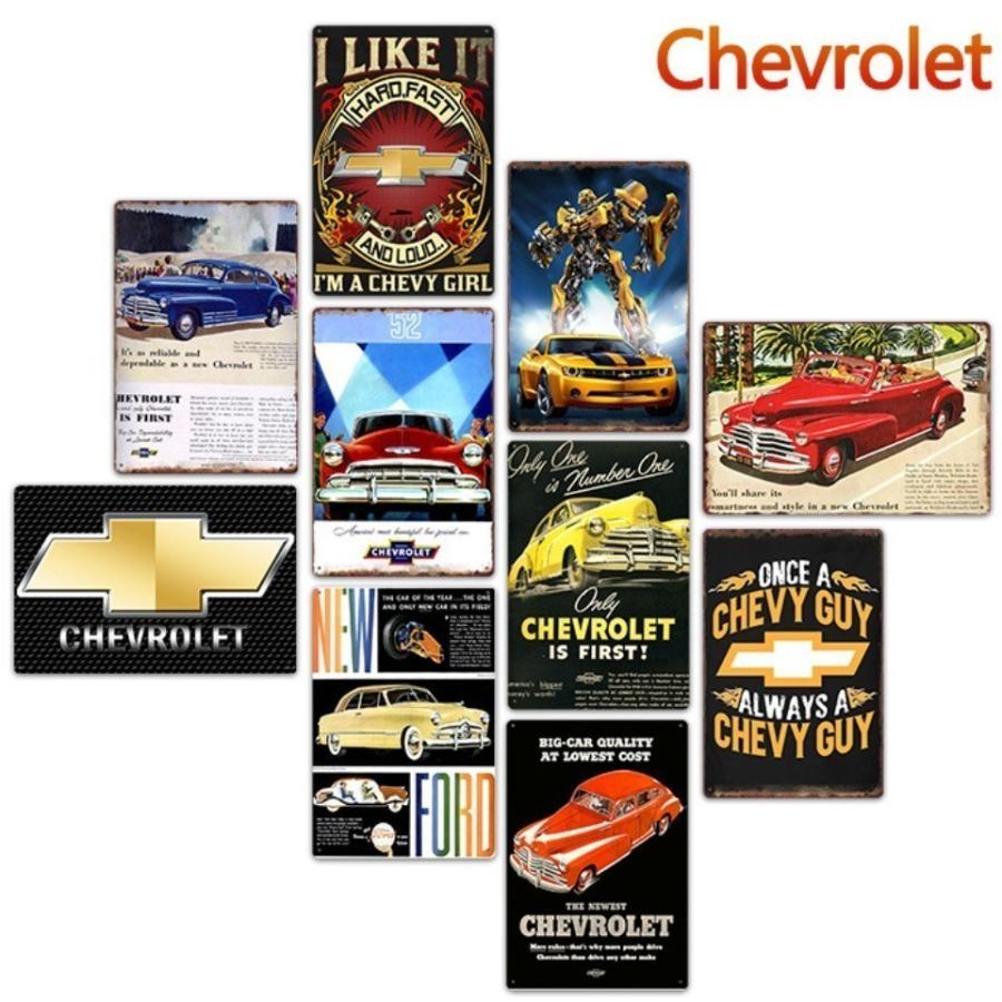 シボレー Chevrolet 車☆レトロ調☆メタルサイン アメリカンブリキ看板