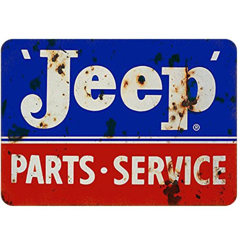 jeep ジープ 車☆レトロ調☆メタルサイン アメリカンブリキ看板/飾り