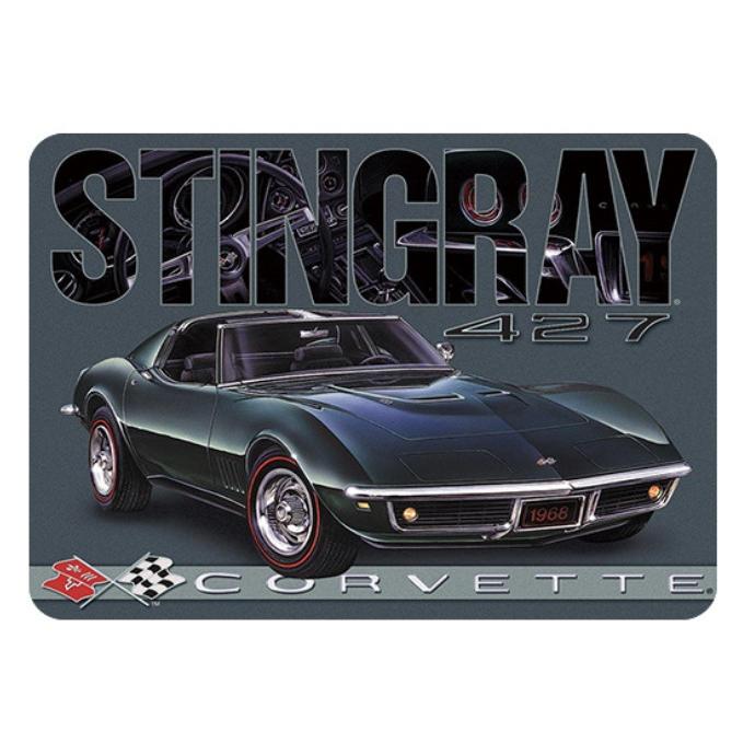 シボレー・コルベット 車 STINGRAY 427 ☆レトロ調☆メタルサイン 