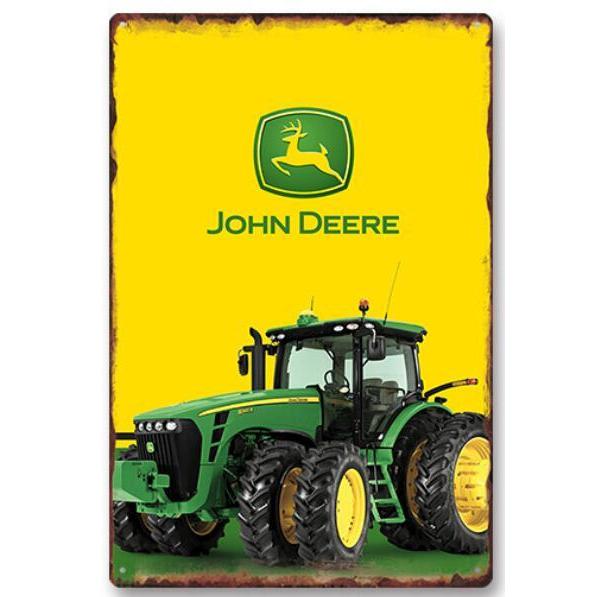 ジョンディア john deere トラクター ☆レトロ調☆メタルサイン
