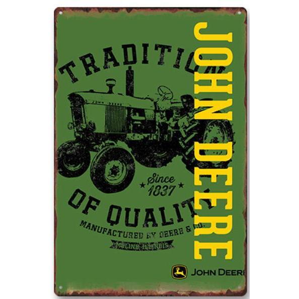 ジョンディア john deere トラクター ☆レトロ調☆メタルサイン