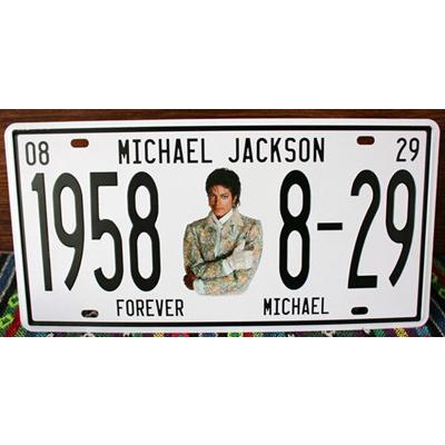 アメリカ雑貨 メタルサイン マイケル・ジャクソン 誕生日☆レトロ調