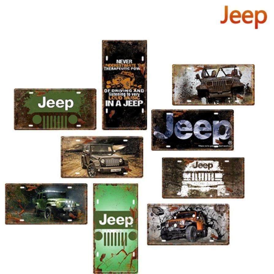 jeep ジープ ナンバープレート型 アメリカ雑貨 メタルサイン