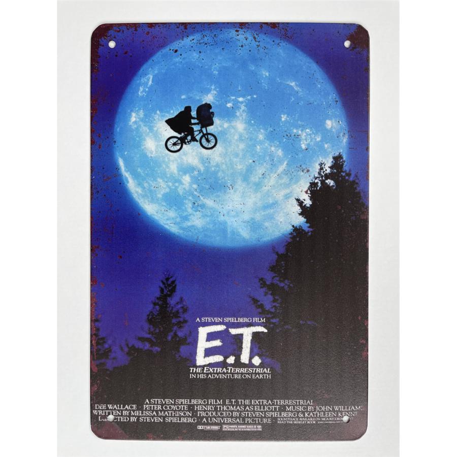 ET』映画ポスター アメリカ雑貨☆レトロ調☆メタルサイン ブリキ看板