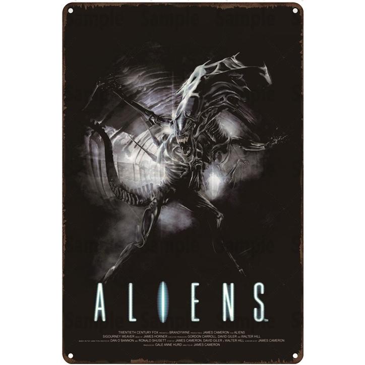 エイリアン』Aliens 映画ポスター アメリカ雑貨 レトロ調 メタルサイン