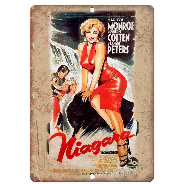 札束がすべて ナディア・テイラー 立看板サイズ 映画ポスター ナイアガラ』Niagara 1953年スリラー映画ポスター アメリカ雑貨 メタル