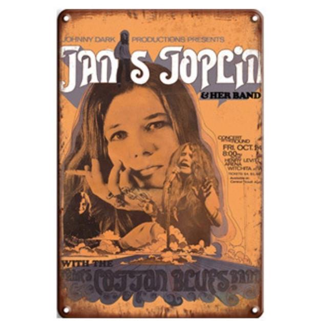 ジャニス ジョプリン Janis Joplin 歌手 ロック シンガー アメリカ雑貨 レトロ調 ブリキ看板 飾り バー レストラン カフェ x30cm Tp Gs336 Eiwaヤフー店 通販 Yahoo ショッピング