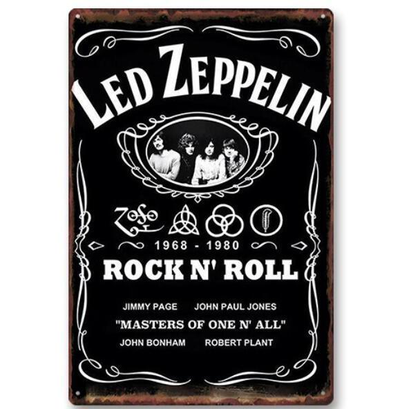 レッド ツェッペリン Led Zeppelin ロックバンド アメリカ雑貨 壁飾り インテリア レトロ調 ブリキ看板 飾り バー レストラン カフェ x30cm Tp Gs470 Eiwaヤフー店 通販 Yahoo ショッピング