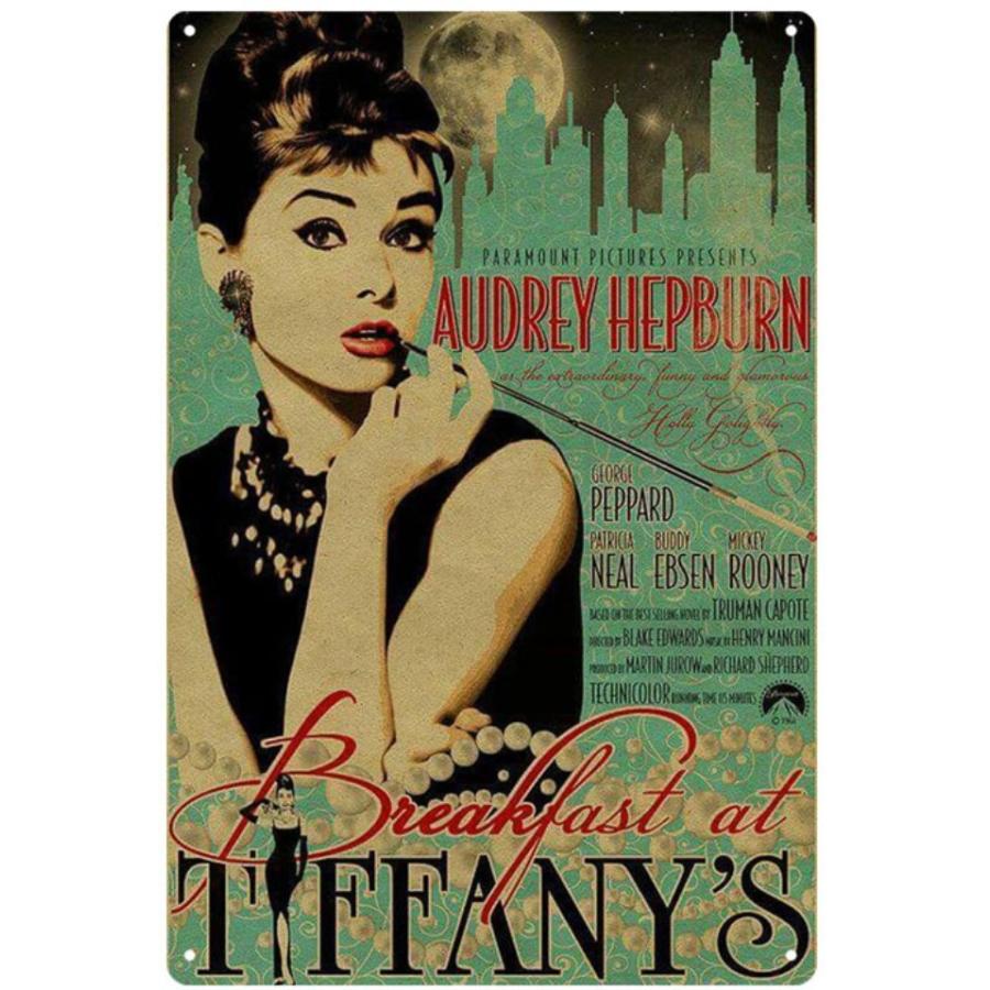 オードリー ヘプバーン ティファニーで朝食を 女優 レトロ調 アメリカブリキ看板 飾り バー レストラン カフェ 喫茶店 cm 30cm Tp Hb025 Eiwaヤフー店 通販 Yahoo ショッピング