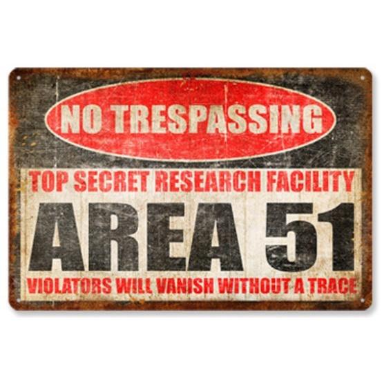 エリア51 Area 51 立入禁止 注意警告看板 アメリカ雑貨☆レトロ調