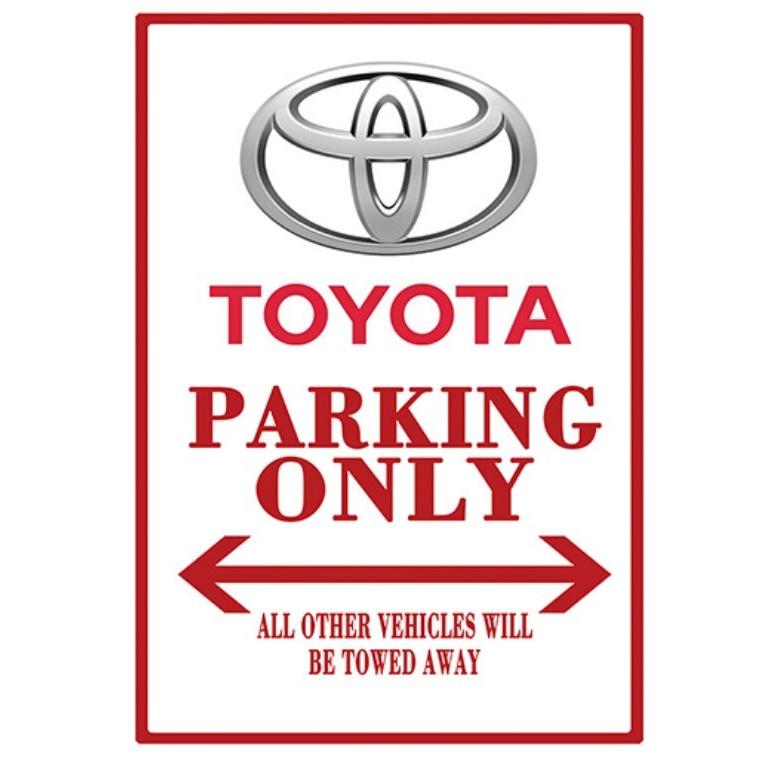 トヨタ TOYOTA 警告注意看板 専用駐車場 アメリカ雑貨☆レトロ調 