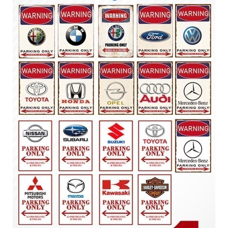 スバル SUBARU 警告注意看板 専用駐車場 アメリカ雑貨☆レトロ調