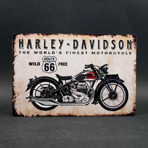 ハーレーダビッドソン Harley-Davidson バイク ☆レトロ調☆メタル