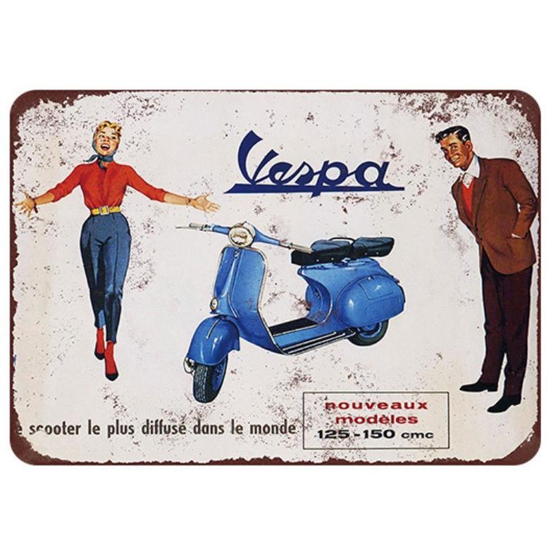 ベスパ ヴェスパ Vespa バイク ☆レトロ調☆メタルサイン アメリカン