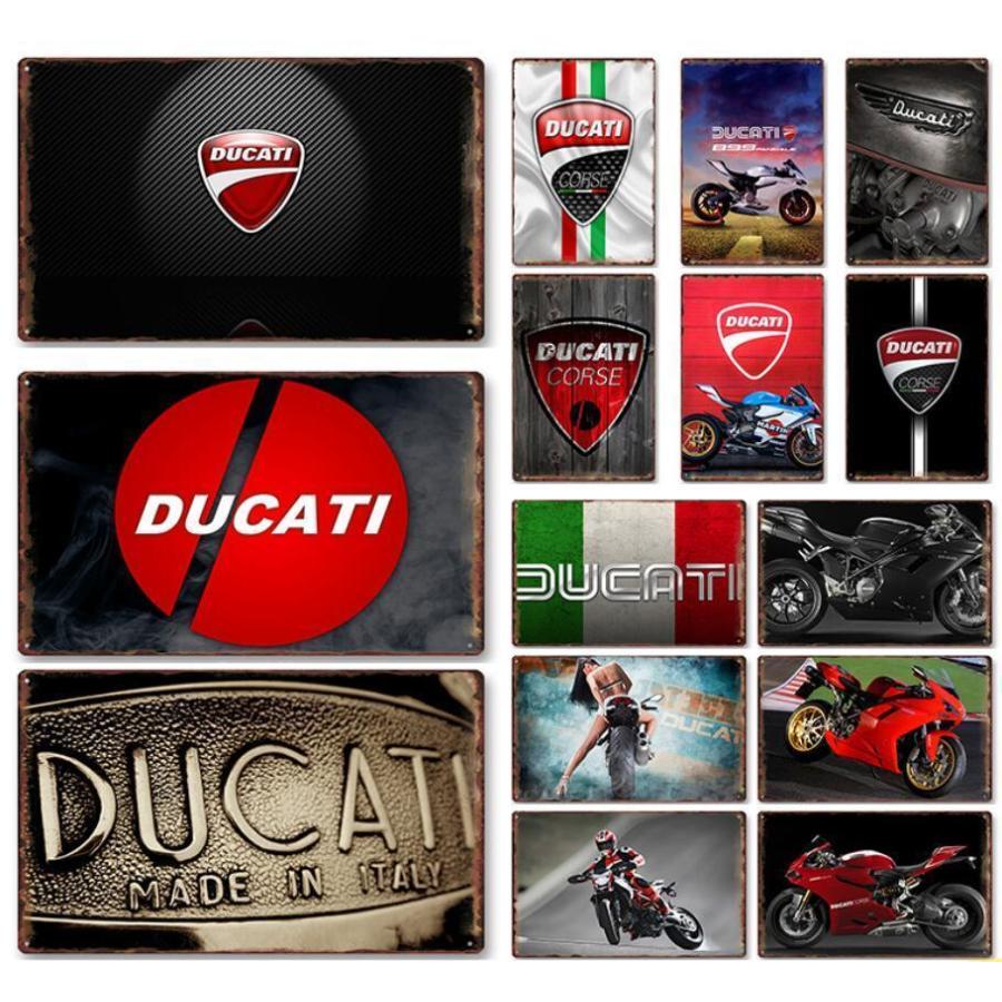 ドゥカティ DUCATI イタリア バイク☆レトロ調☆メタルサイン 