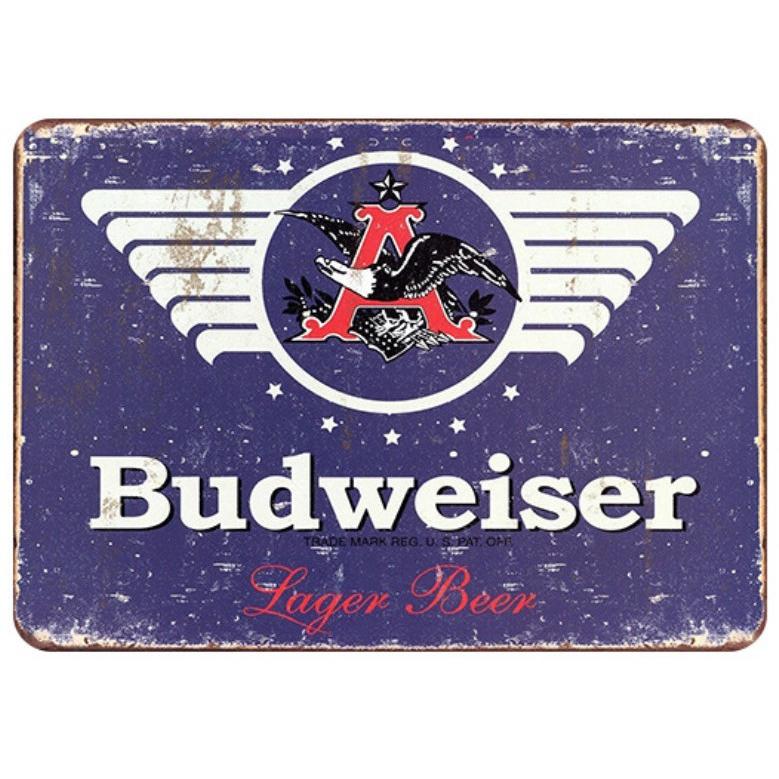 卸し売り購入 バドワイザー Budweiser アメリカ ビール ブリキ看板