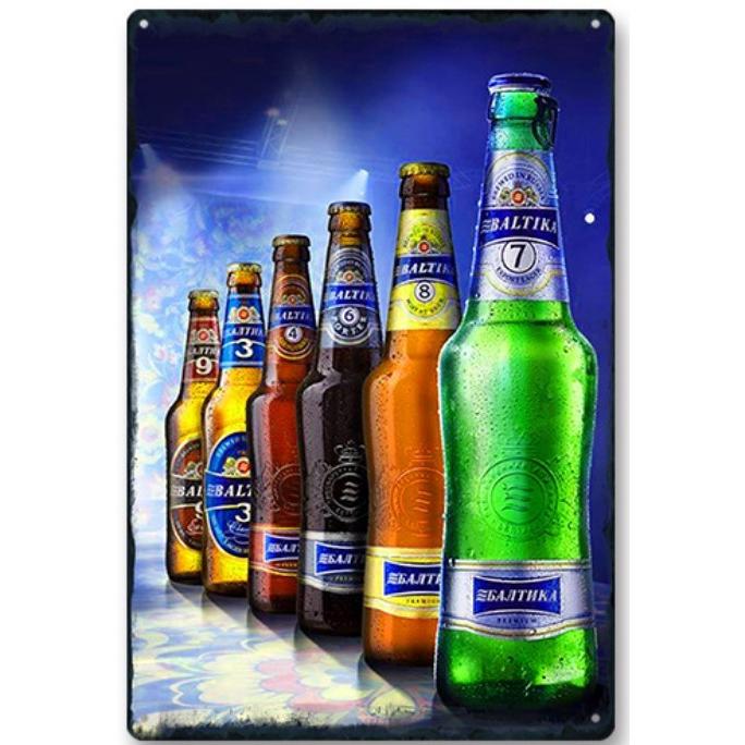 バルチカビール Baltika Brewery ロシアのビール アメリカ雑貨 レトロ調 ブリキ看板 飾り バー レストラン カフェ 喫茶店 インテリア x30cm Tp Pj229 Eiwaヤフー店 通販 Yahoo ショッピング