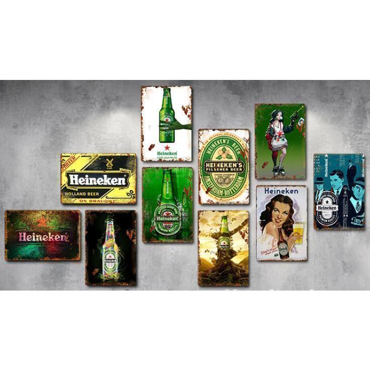 Heineken ビール広告 ディスプレイ ハイネケン ビール ポスター☆アメリカ雑貨 レトロ調 ブリキ看板