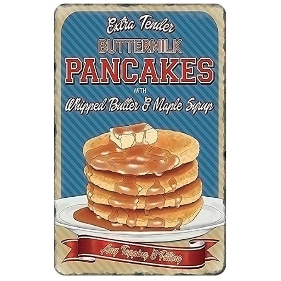 pancake パンケーキ レトロ調☆メタルサイン アメリカンブリキ看板