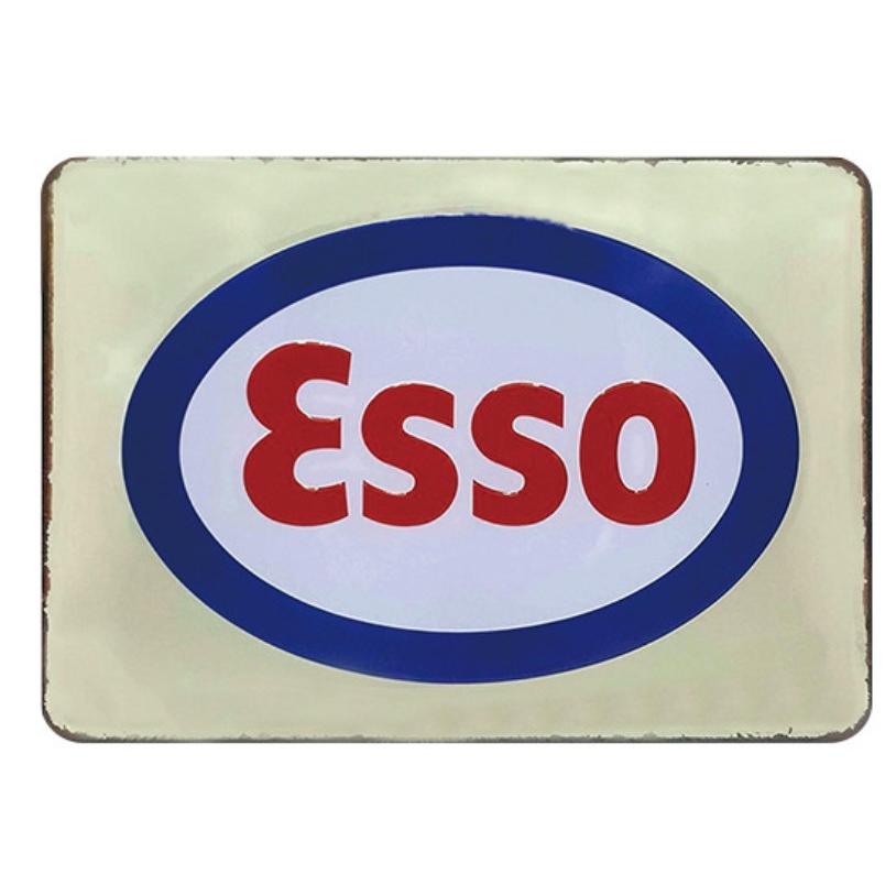 エッソ  Esso  ポスター★レトロ調★ブリキ看板/飾り/バー/レストラン/カフェ/喫茶店/20cm*30cm｜eiwasailsors