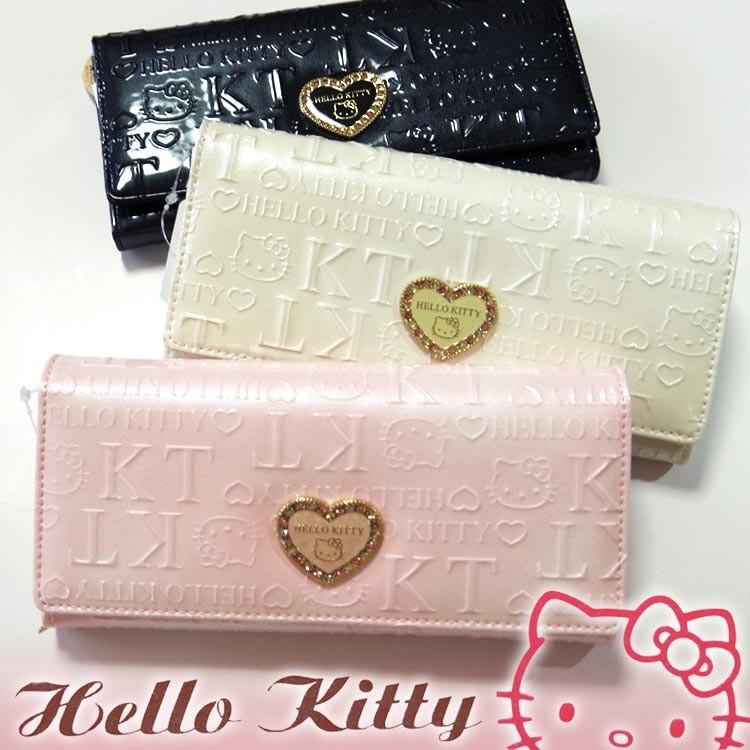 sanrio 新作HELLO KITTYエナメル長財布／ハローキティ長財布