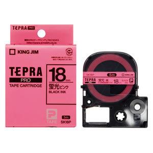 ★まとめ買い★キングジム　PROテープカートリッジ・蛍光色ラベル　SK18P　&times;5個【返品・交換・キャンセル不可】【イージャパンモール】