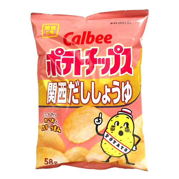 まとめ買い カルビー 株 ポテトチップス 関西だししょうゆ 58g 12個 イージャパンモール 012 f Eジャパン 通販 Yahoo ショッピング