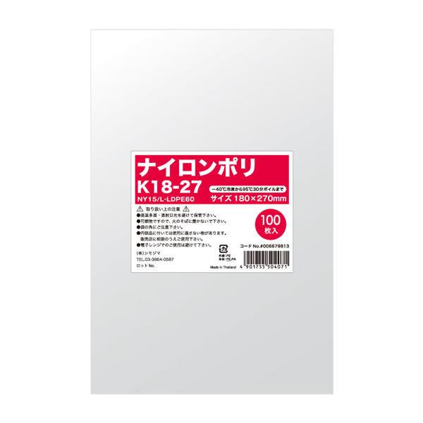ナイロンポリ　Ｋ１８−２７　２０束（２０００枚）【イージャパンモール】