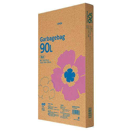 ゴミ袋エコノミー 乳白半透明 90L BOXタイプ 1セット(550枚:110枚×5箱)