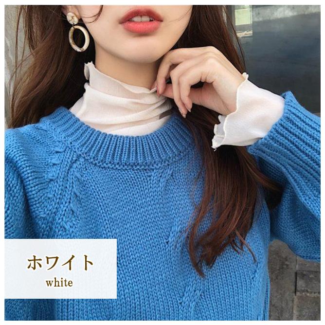 【2点目半額】シースルー カットソー 透け感 裏起毛 インナー レディース 長袖 重ね着 トップス おしゃれ タートルネック レイヤード コーデ 無地 爆買 | ブランド登録なし | 26